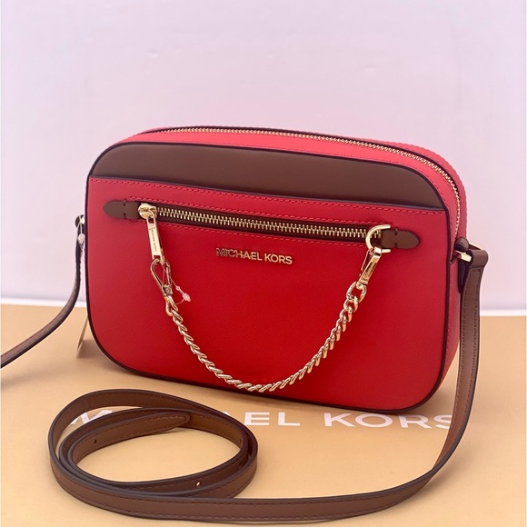 MICHAEL KORS LARGE EAST WEST ZIP CHAIN CROSSBODY - Picture 12 of 12